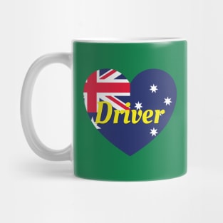 Driver NT Australia Australian Flag Heart Mug